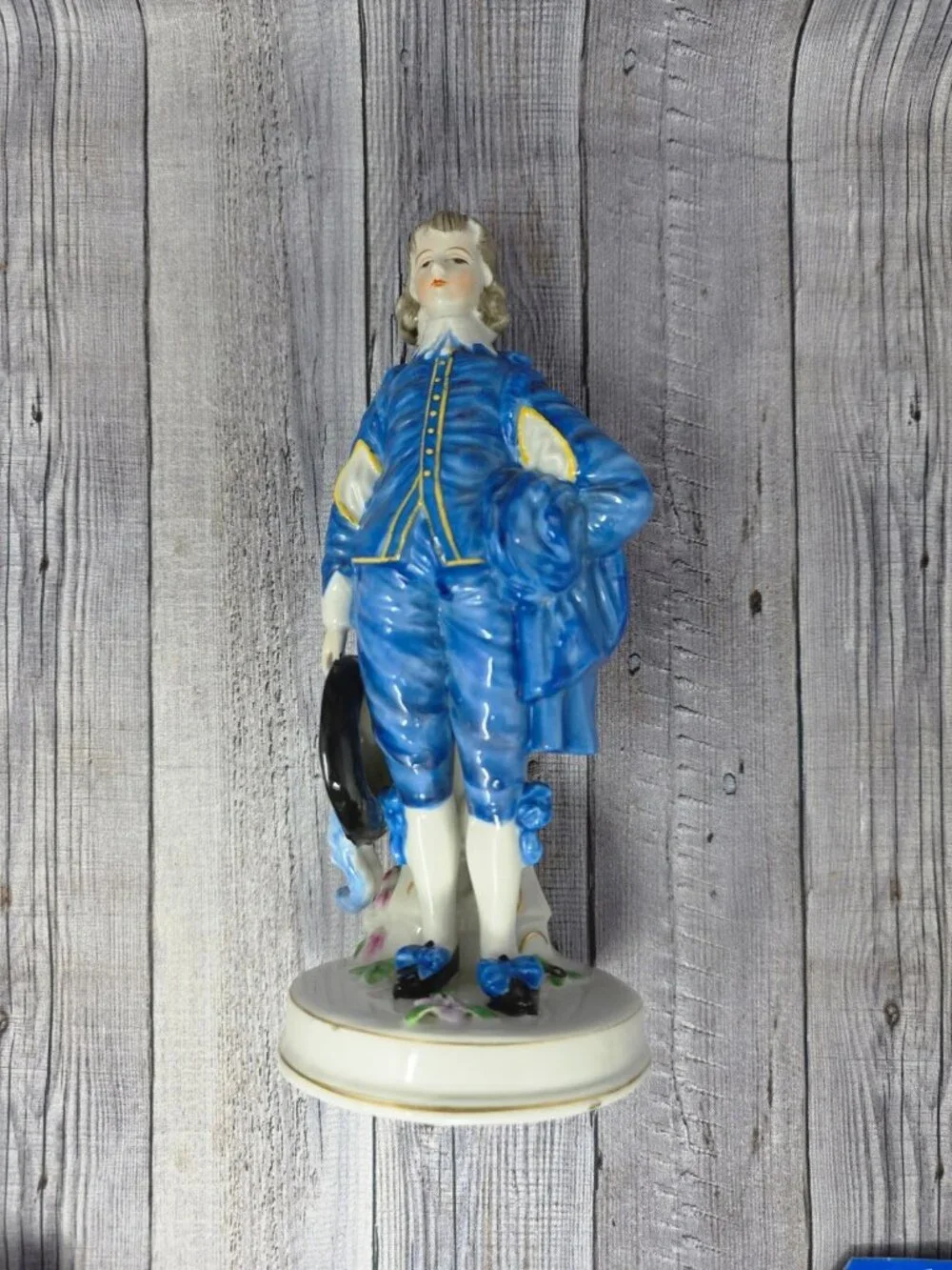 Vintage Japan Porcelain Gainsborough's Blue Boy in Colonial Attire 1970s 8.5